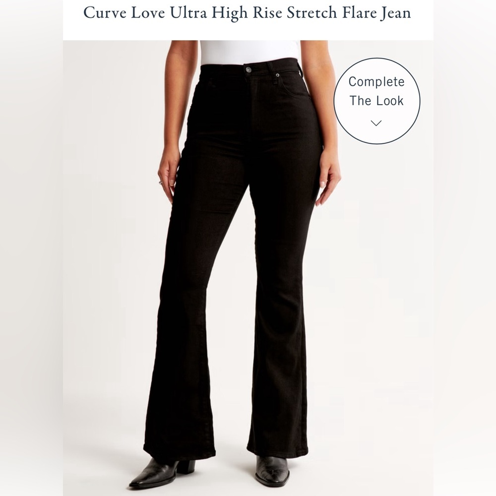 Abercrombie Curve Love Ultra High Rise Stretch Flare Jean size 2 Short